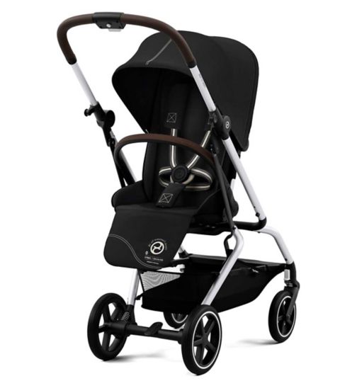 Cybex Gold Eezy S Twist +2 Compact Pushchair Moon Black Silver Frame