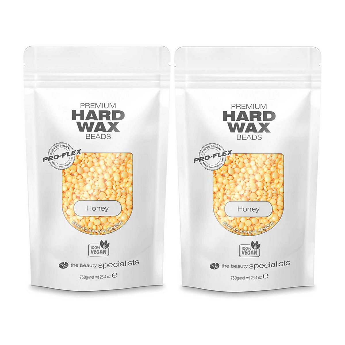 RIO Premium Hard Wax Beads Vegan Honey - Pack Of 2