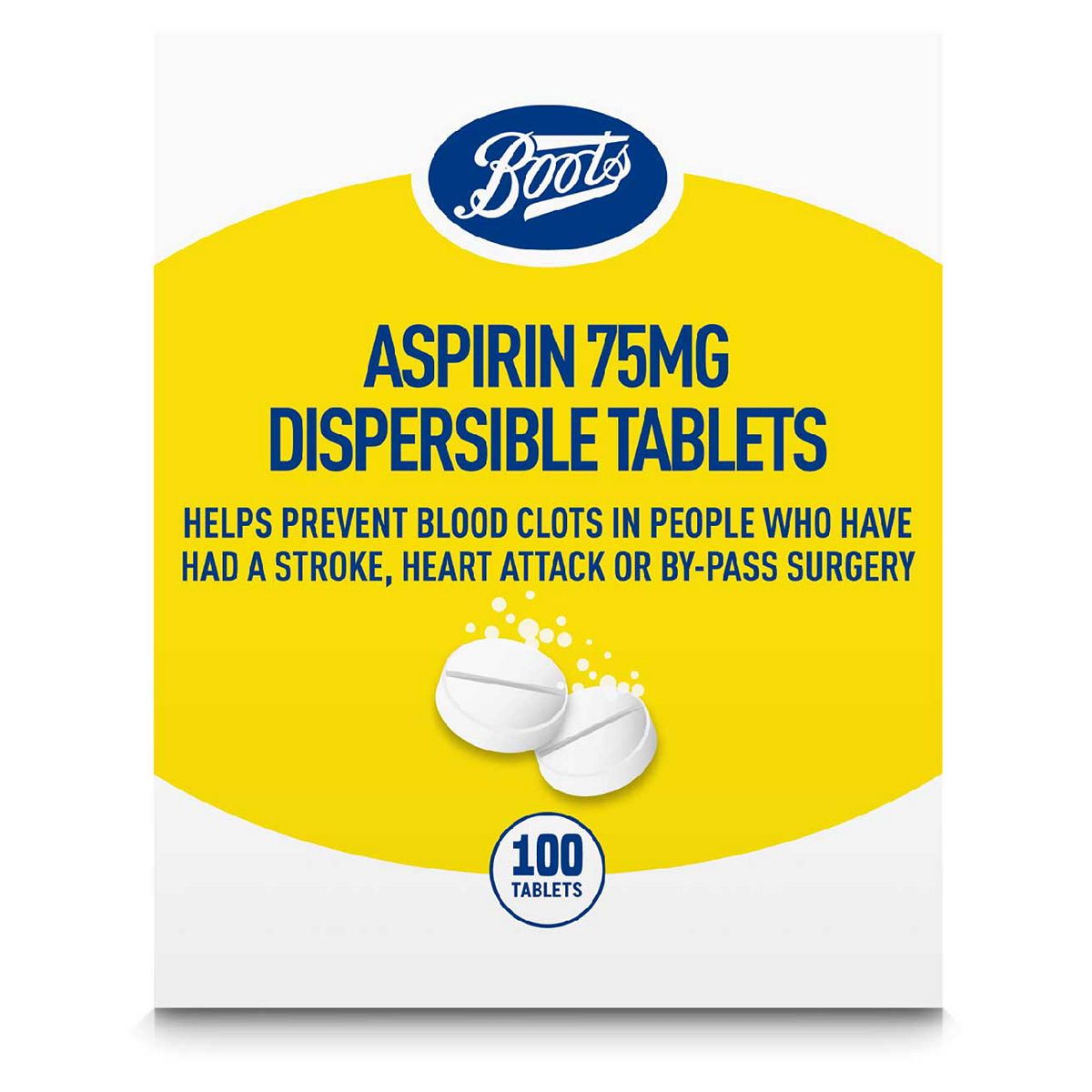   Aspirin 75Mg Dispersible Tablets - 100