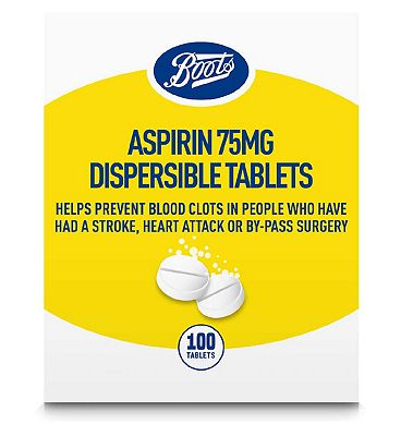 Boots Aspirin 75mg Dispersible Tablets 100 Tablets Boots