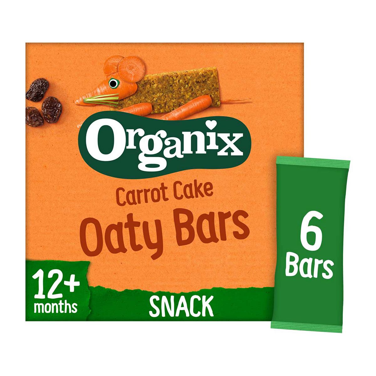 Organix Carrot Cake Soft Oaty Bars (6X23g)