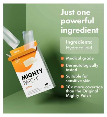 Hero Mighty Patch Surface Spot Patches, 10 Hydrocolloid Acne Patches (6)