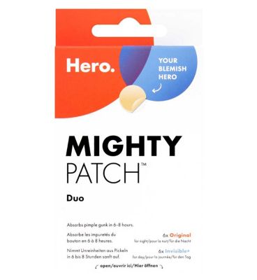 Hero Mighty Patch Duo Spot Patches, 6x Day & 6x Night Hydrocolloid Patches