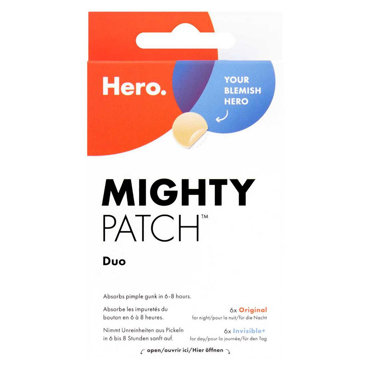 Hero Mighty Patch Duo Spot Patches, 6X Day & Night Hydrocolloid Patches