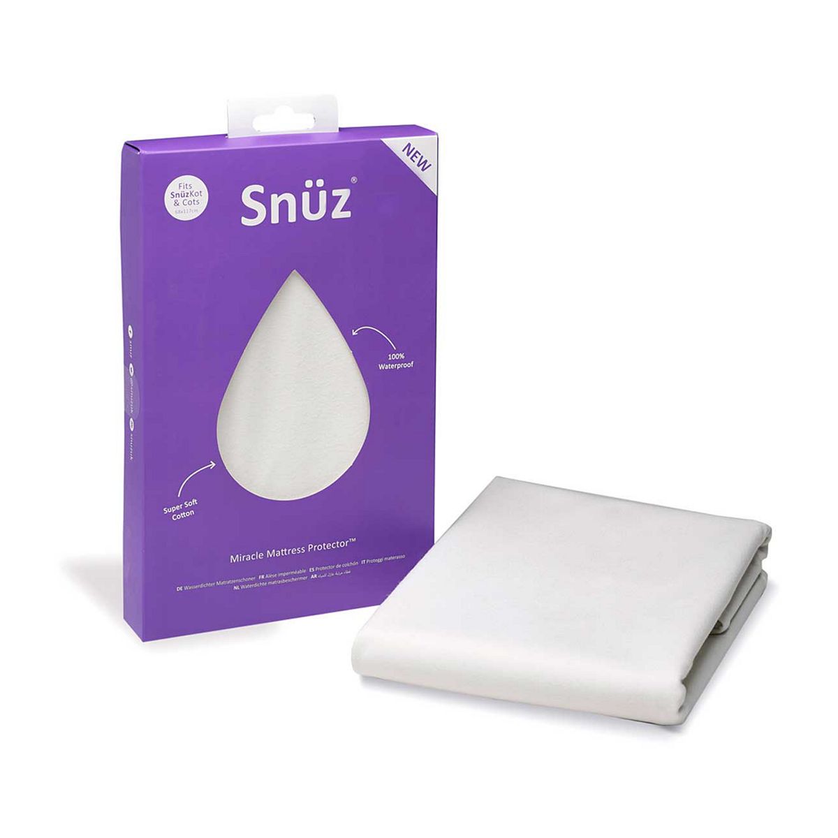 Snuz kot Waterproof Mattress Protector - 68X118Cm