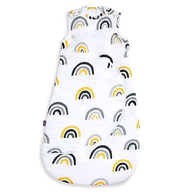 SnuzPouch Sleeping Bag, 1.0 Tog - Mustard Rainbow, 0-6 Months