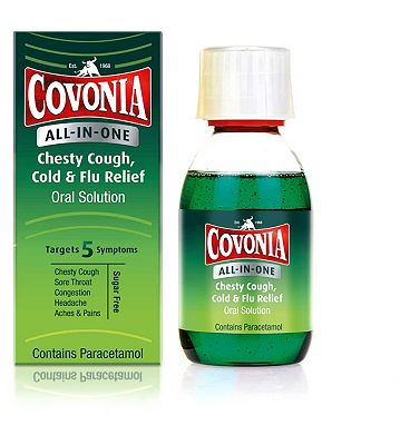 Covonia All-In-One Chesty Cough, Cold & Flu Relief Oral Solution - 160ml