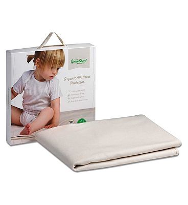 The Little Green Sheep Waterproof Cot Mattress Protector - 60 x 120cm