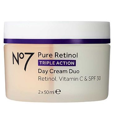 no7 pure retinol, vitamin c & spf 30 day cream duo 2x50ml