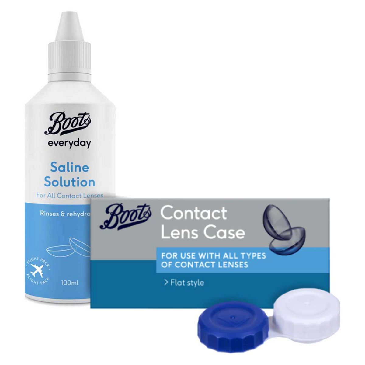   Saline Solution 100Ml With Lens Case Bundle