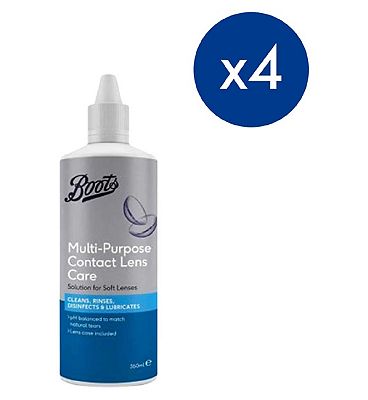 Boots Multi-purpose Contact Lens Solution For Soft Lenses - 4 x 360ml