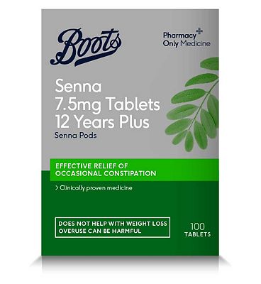 Boots Senna 7.5mg Tablets 12 Years Plus Senna Pods - 100 Tablets