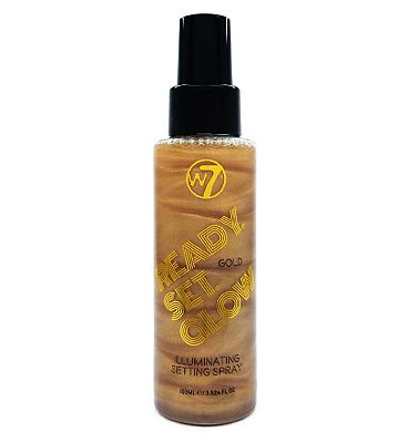 W7 Ready Set Glow Illuminating Setting Spray Gold 100ml