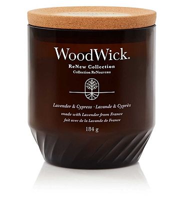 Woodwick Renew Candle Lavender Cypress - Medium