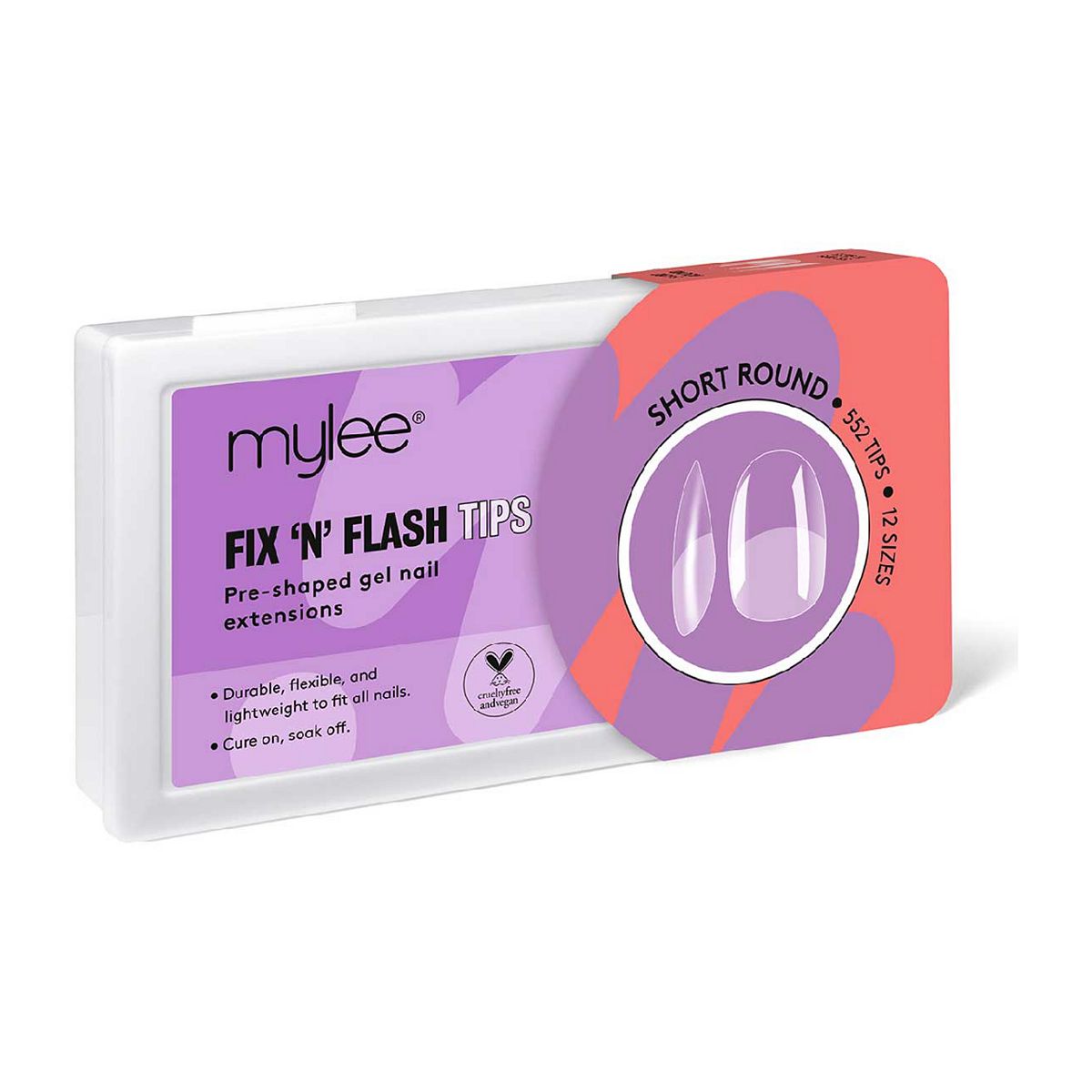 Mylee Fix And Flash Gel Nail Tips - Short Round 552Pcs