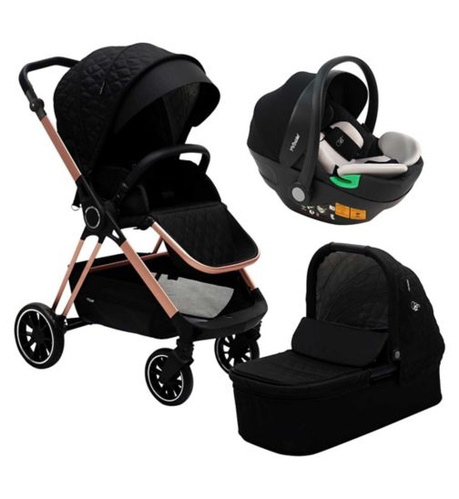 My Babiie Billie Faiers Black Quilted iSize Travel System