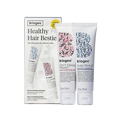 Briogeo Healthy Hair Besties Scalp Revival Shampoo + Dont Despair, Repair! Hair Mask Travel Gift Set
