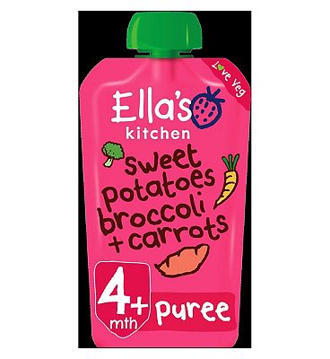 Ella's Org Sweet Potatoes, Broccoli and Carrots 4+Mnths 120g