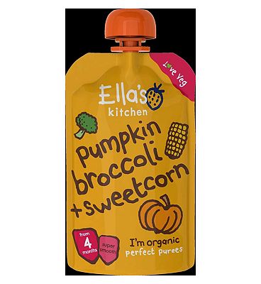 Ella's Org Pumpkin, Broccoli and Sweetcorn Pouch 4+ Months 120g