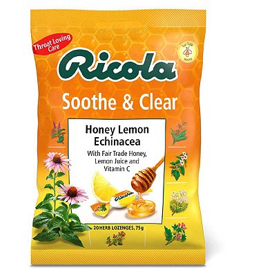 Ricola Kosher Herbal Throat Cough Drops Echinacea Honey Lemon 19 Drops 