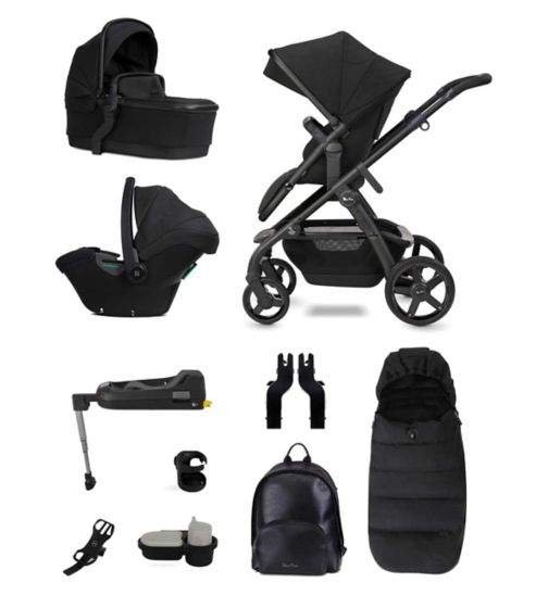 Silver Cross Wave Onyx Pushchair with Ultimate Pack