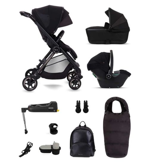 Silver Cross Dune Space Pushchair with First Bed Folding Carrycot and Ultimate Pack