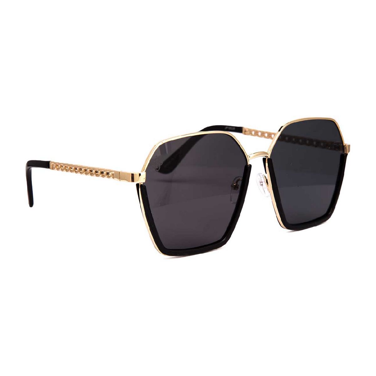 Jeepers Peepers Black/Gold Hexagon Sunglasses Multicolor