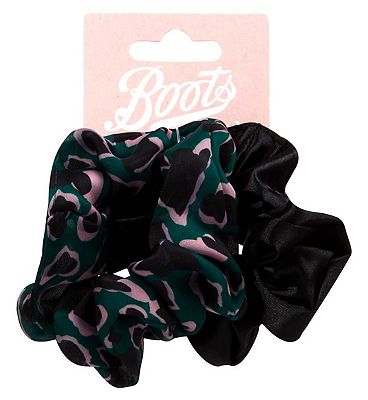 Boots Multipack Satin Scrunchies Pinks/Greens