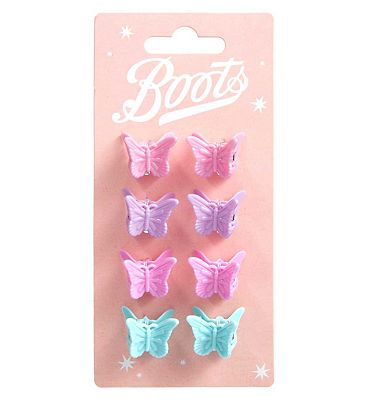 Boots Kids Mini Butterfly Jaw Clips 8pk
