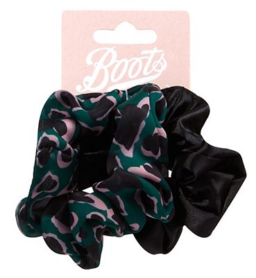 Boots Scrunchies Green Leopard 2s