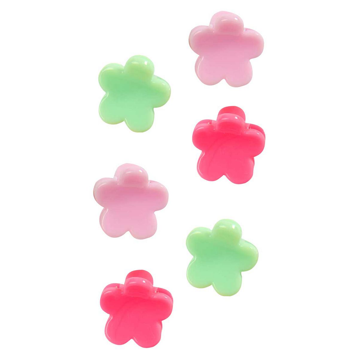   Kids Mini Floral Jaw Clips 6Pk Multicolor