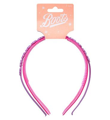 Boots Kids Pink Headbands 3pk