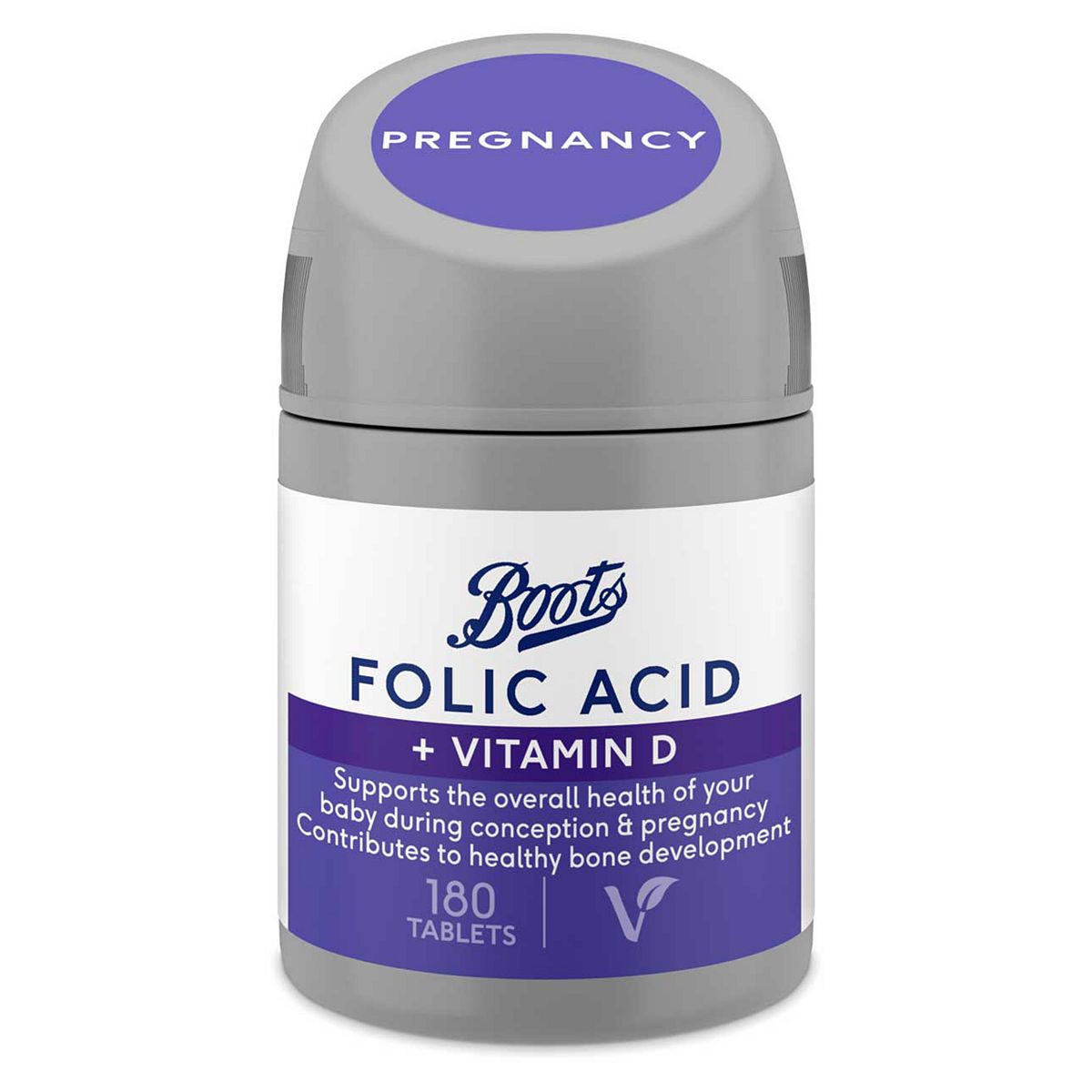  Folic Acid 400 Μg + Vitamin D Tablets - 180