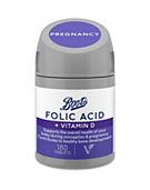 Boots Folic Acid + Vitamin D Tablets - 180 Tablets