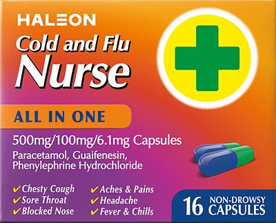 Cold and Flu Nurse All-In-One Capsules - 16 Capsules