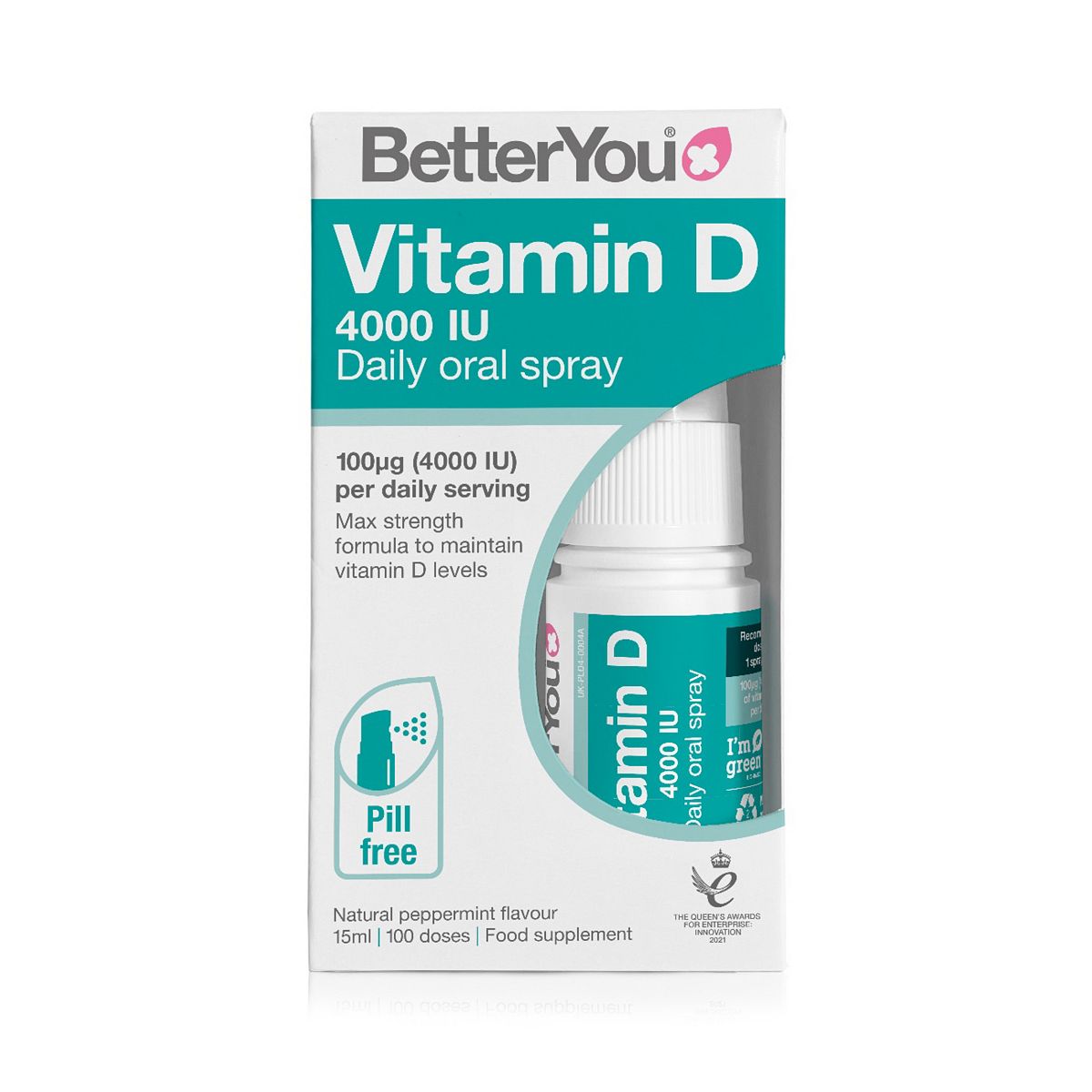 Betteryou Vitamin D 4000 Iu Daily Oral Spray 15Ml