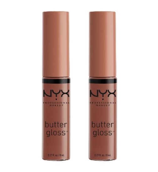 NYX Butter Gloss Non-Sticky LG Praline;NYX Butter Gloss Praline Duo;NYX Professional Makeup Butter Lip Gloss