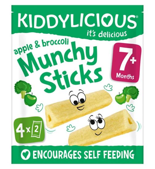 Kiddylicious Munchy Sticks Apple & Broccoli 4 x 4g