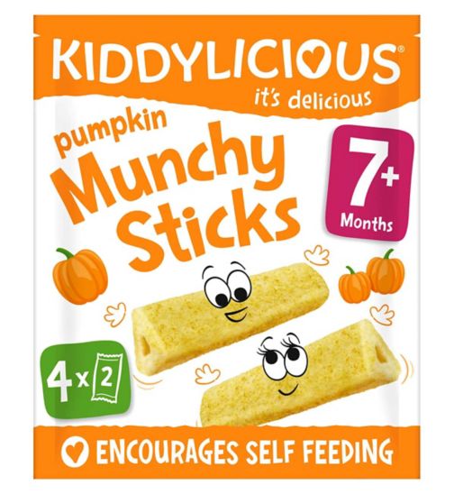 Kiddylicious Munchy Sticks Pumpkin 4 x 4g