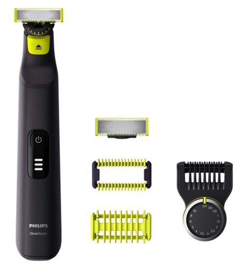 Philips OneBlade Pro 360 for Face & Body with 14-in-1 Adjustable Comb- Trim, Edge, Shave, QP6541/15