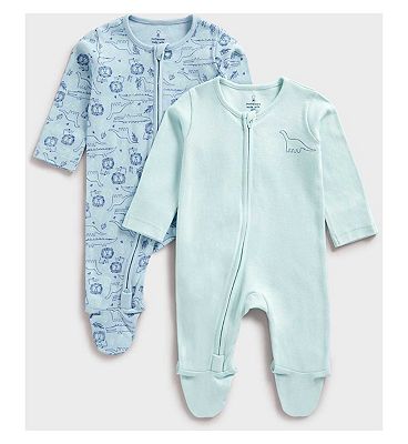 BE B 2PK ZIP SL/BLUE /1 -3 Months