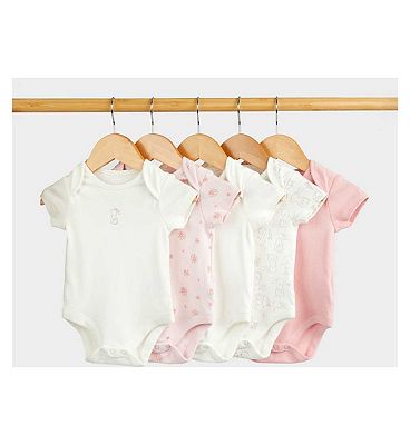 BUNNY 5PK SS BOD/WHITE/ 6 - 9 Months