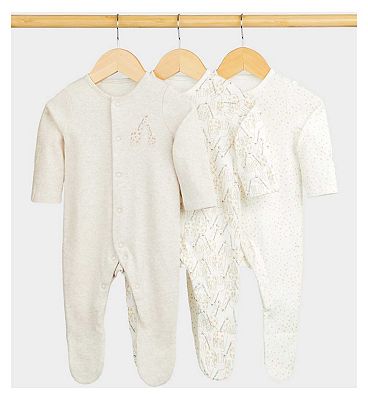 BE U 3PK SLEEPS/WHITE/1 -3 Months