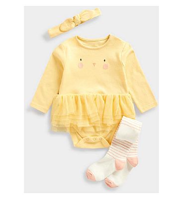 Mothercare Easter Chick Tutu Bodysuit Outfit Set