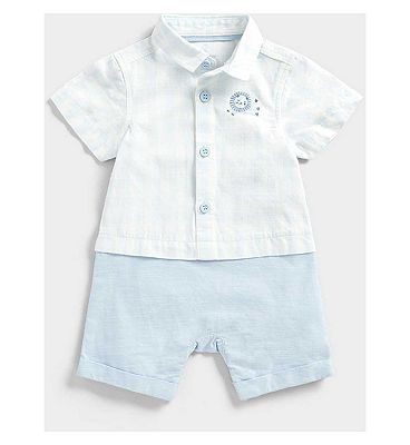 MFB SS SHIRT MO/BLUE /1-3 Months