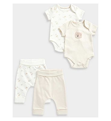 MFU KAF 4PC SET/WHITE/1-3 Months