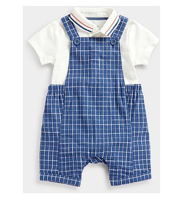 NBB MT CHECKED /NAVY /9 - 12 Months
