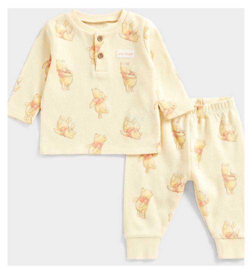 Mothercare Disney Classics Winnie the Pooh Waffle Pyjama Set