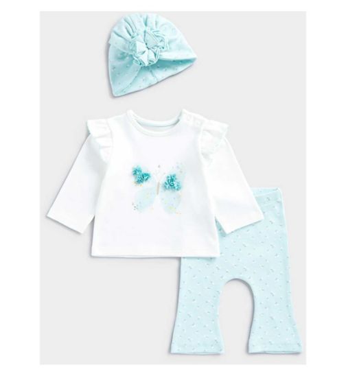 Mothercare Butterfly 3-Piece Baby Outfit Set
