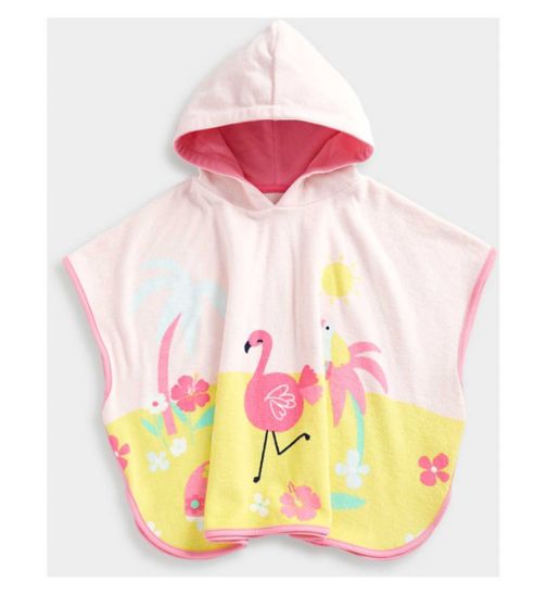 Mothercare Flamingo Hooded Towelling Poncho